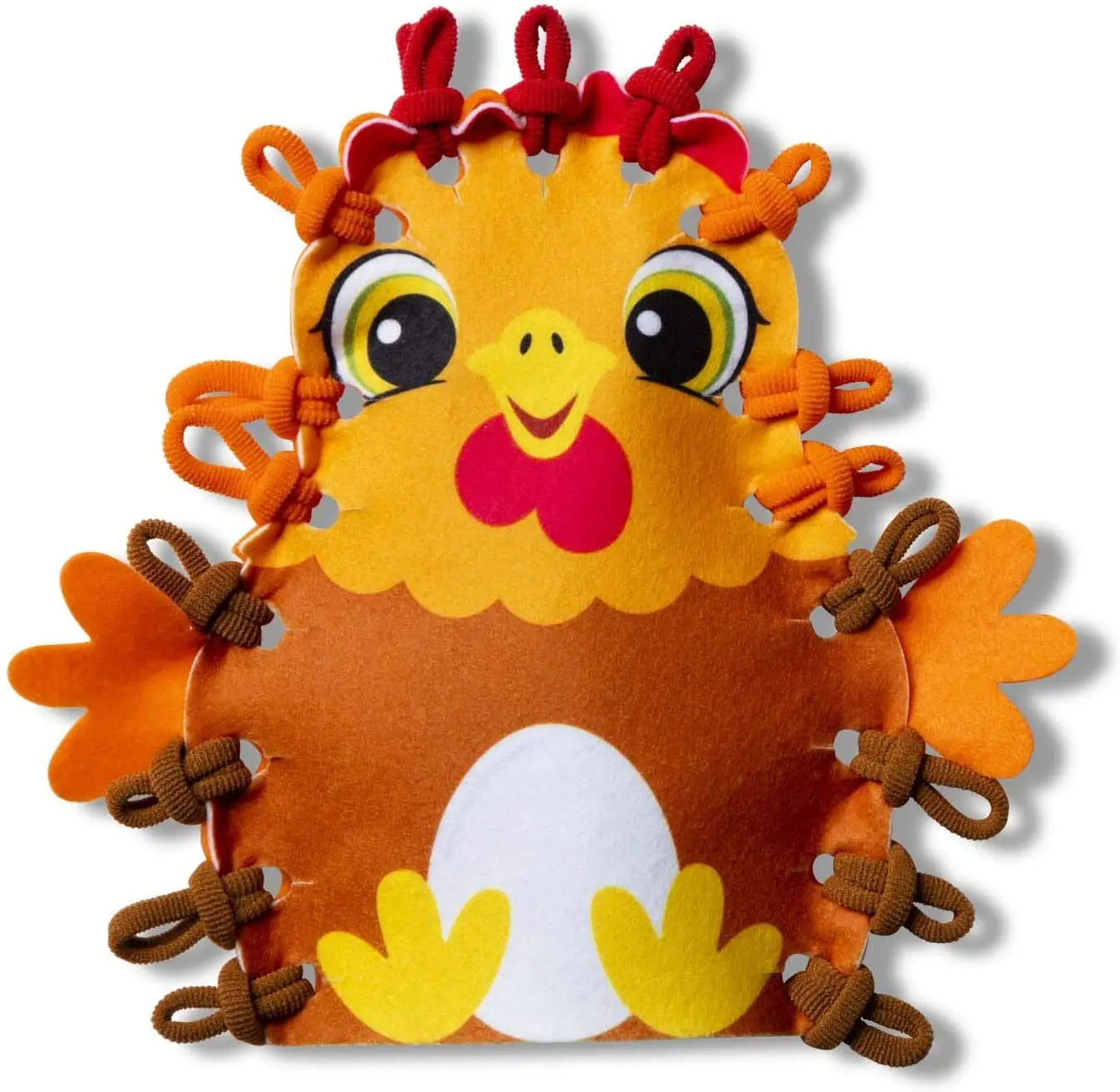 
loop it children finger puppet kids DIY custom printed grassland animal chick sheep cheap felt hand puppet with 40 elastic loops 