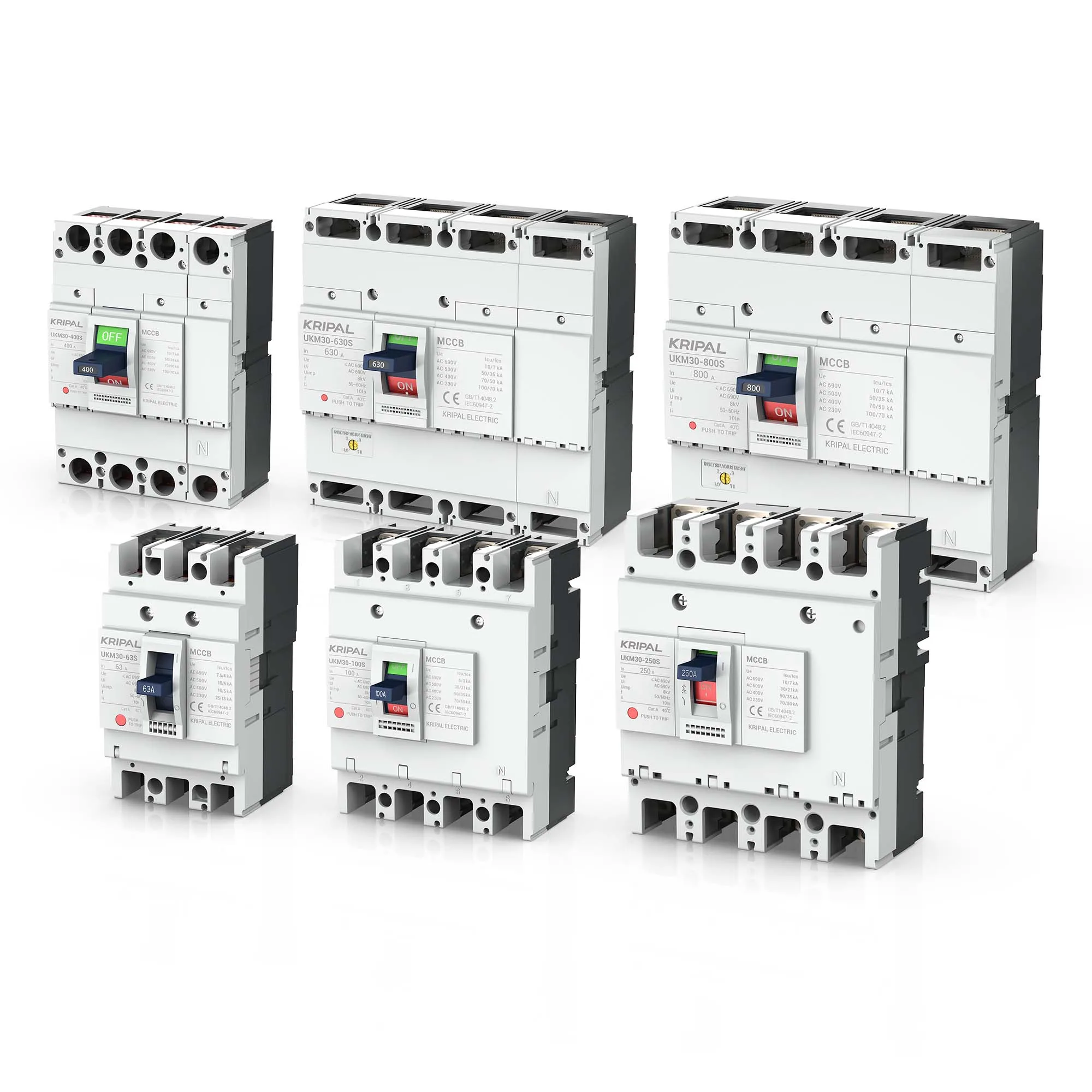 MCCB Manufacturer KRIPAL 2P 40A molded case circuit breaker AC ABS MCCB 40amps Dual Pole air circuit breaker BOX for power panel