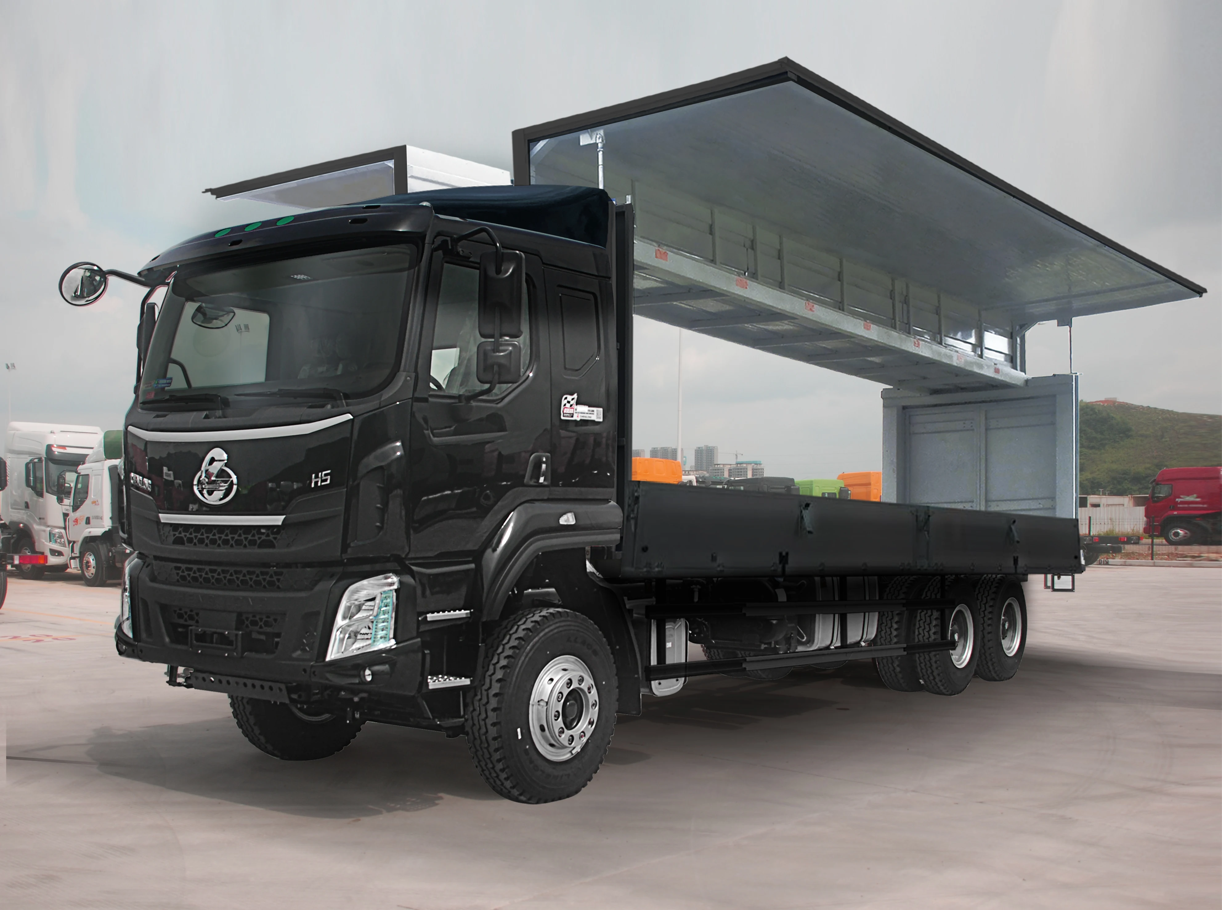 Chenglong H5 6X4 Van Cargo 6 Wheel Heavy Truck Transportation Euro5 China Fast Automatic 30 Ton Truck Tricycles 3 Wheels YUCHAI