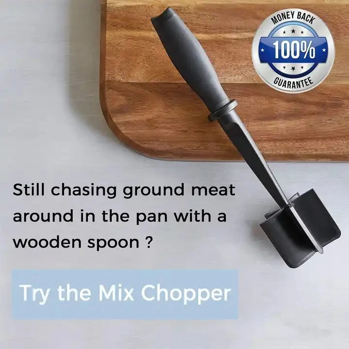 Food Masher Wholesale Kitchen Gadget Ground Beef Hamburger Chopper Heat Resistant Cookware Potato Meat Masher Chopper