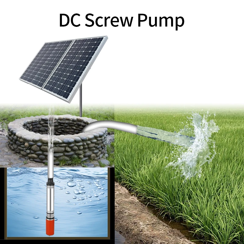 12v 24V 48V 60V скважинный насос dc погружные водяные насосы низкого напряжения высокого давления водяной
