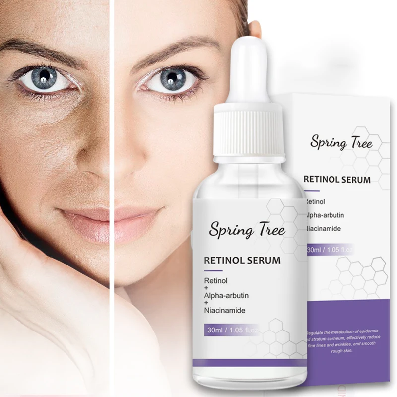 Best anti-wrinkle anti-aging back to 18 years old vegan and organic skin care serum Moisturizing and nourishing retinol serum