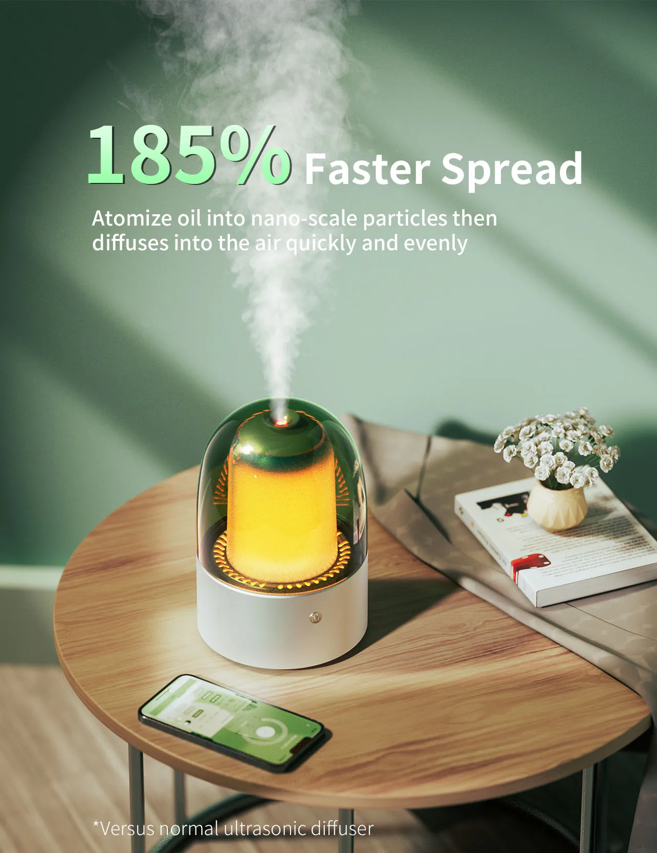 Crearoma Portable LED ambient lighting with powerful nebulizing technology  scenting  machine