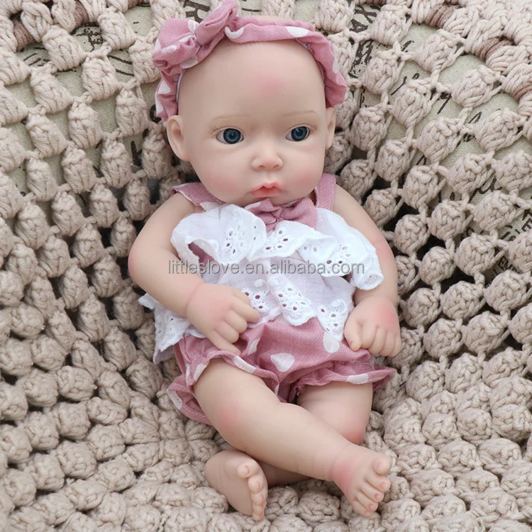 11inch 780G Reborn Dolls Full Solid Silicone Lifelike Mini Bebe Reborn Doll Girl De Silicona Cuerpo Entero