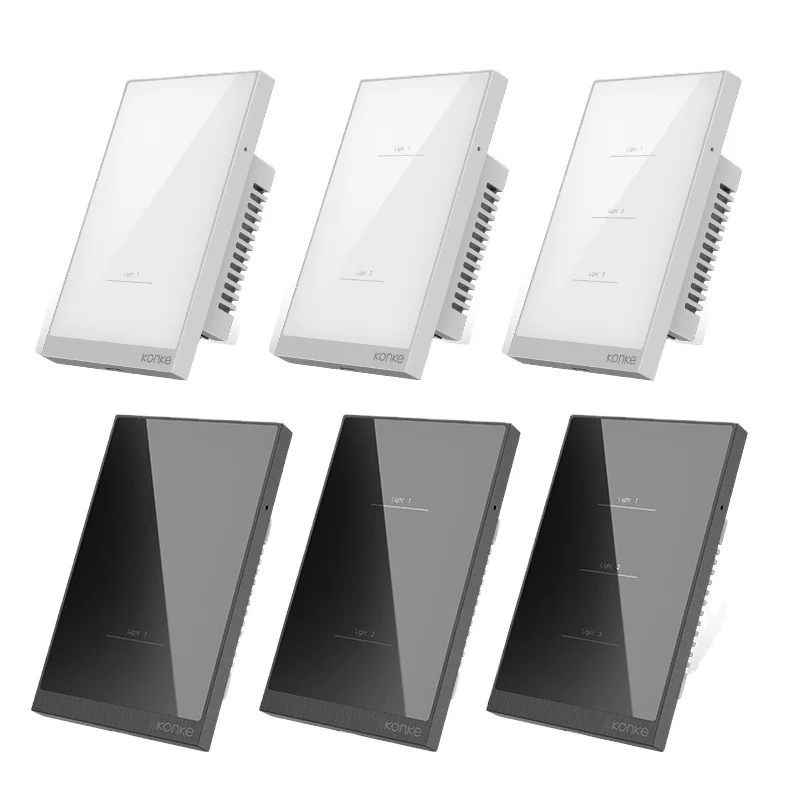 BLE/wifi tuya glass light smart switch 123 gang cheap smart switch