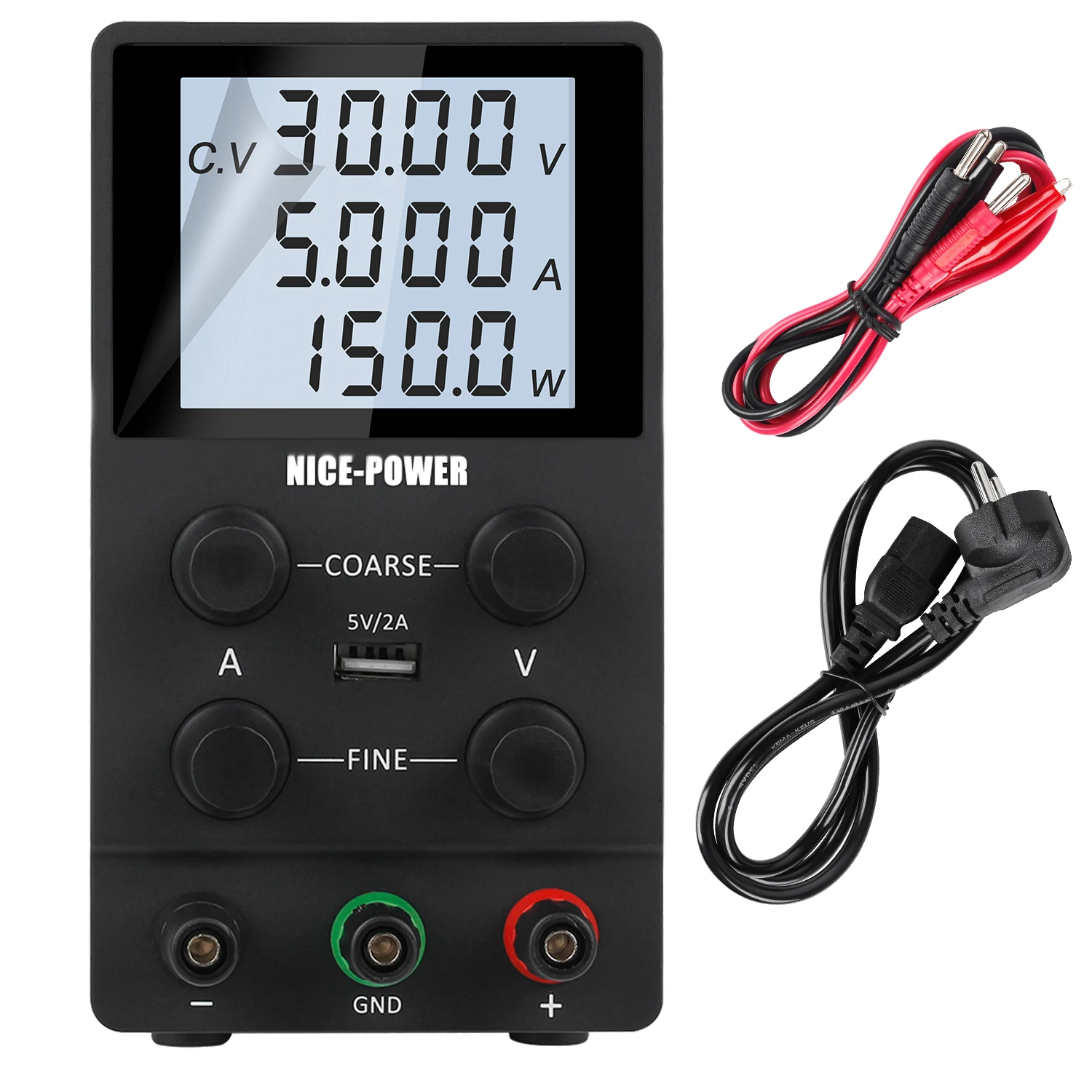 Лабораторный источник питания постоянного тока NICE-POWER SPS305, 30 В, 5 А, 4 знака