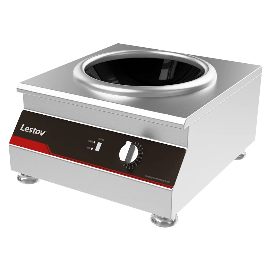 5000W induction cooker wok stove concave plate glass ceramic induction cooktop with wok