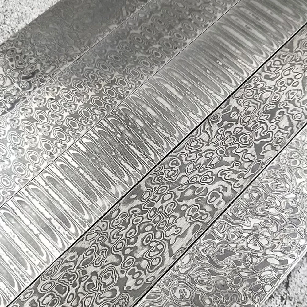 Damascus Steel Billet Bar Blank Making Knife Blade Diy Material VG10 Sandwich Heat Treated