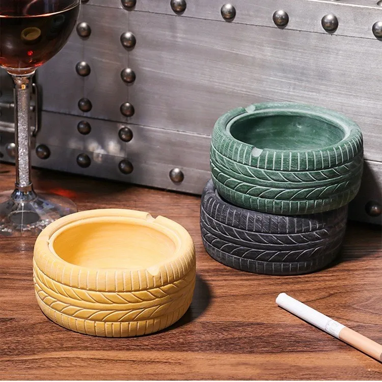 2024 New Personality Home Industrial Style Portable Retro Old Creative Home Tire Ashtray