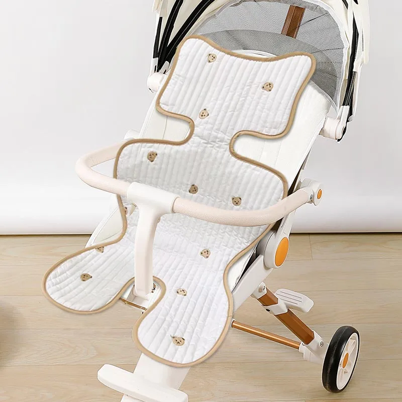 Baby Autumn Multi-functional Cotton Super Soft Stroller Cushion With Embroidery