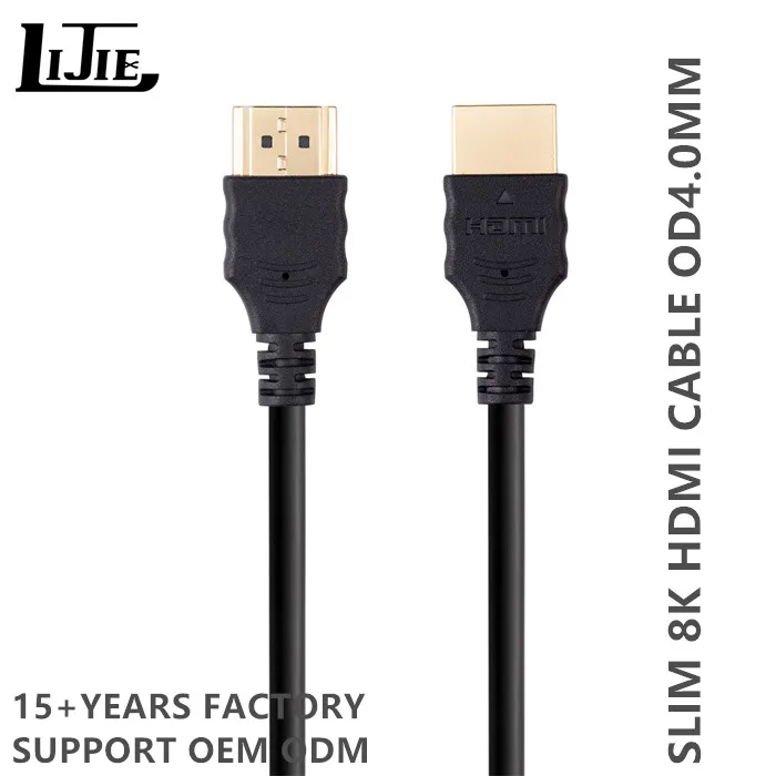 Заводской HDMI 21 кабель, низкая цена, тонкий od мм, высокоскоростной 8K HDMIvideocable cabo HDMI 3ft 6ft 15ft