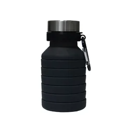 Amazon Hot Selling Outdoor Portable Collapsible silicone Water Cup Magic Spiral Folding Telescopic Silicone Water Sport Bottle