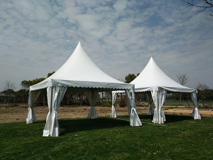 6x6m Pagoda Tent Outdoor White Wedding Gazebo Tent for Sale Tienda De Campana