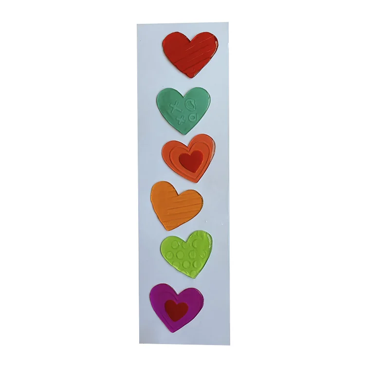 DIY heart shape Jelly gel window sticker glass sticker valentine gel clings