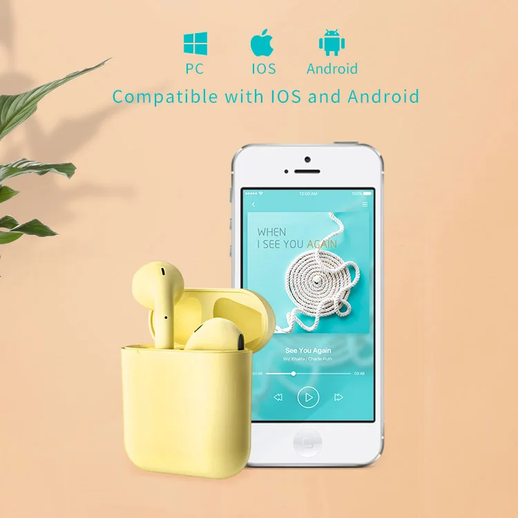  Macaron Android ios BT V5.0 наушники мини Tws i12 беспроводные Sem Fio Bluetooth Fones De Ouvido Inpods