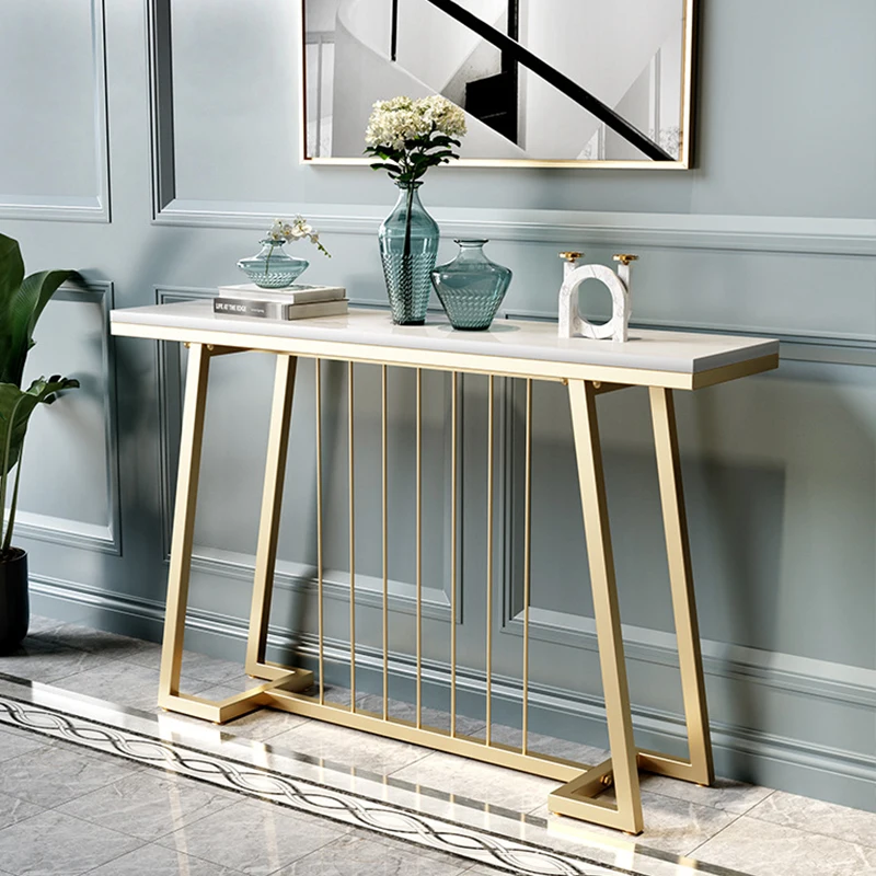 Latest Design Living Room Decoration Home Furniture Metal Frame Controlled  Console Table