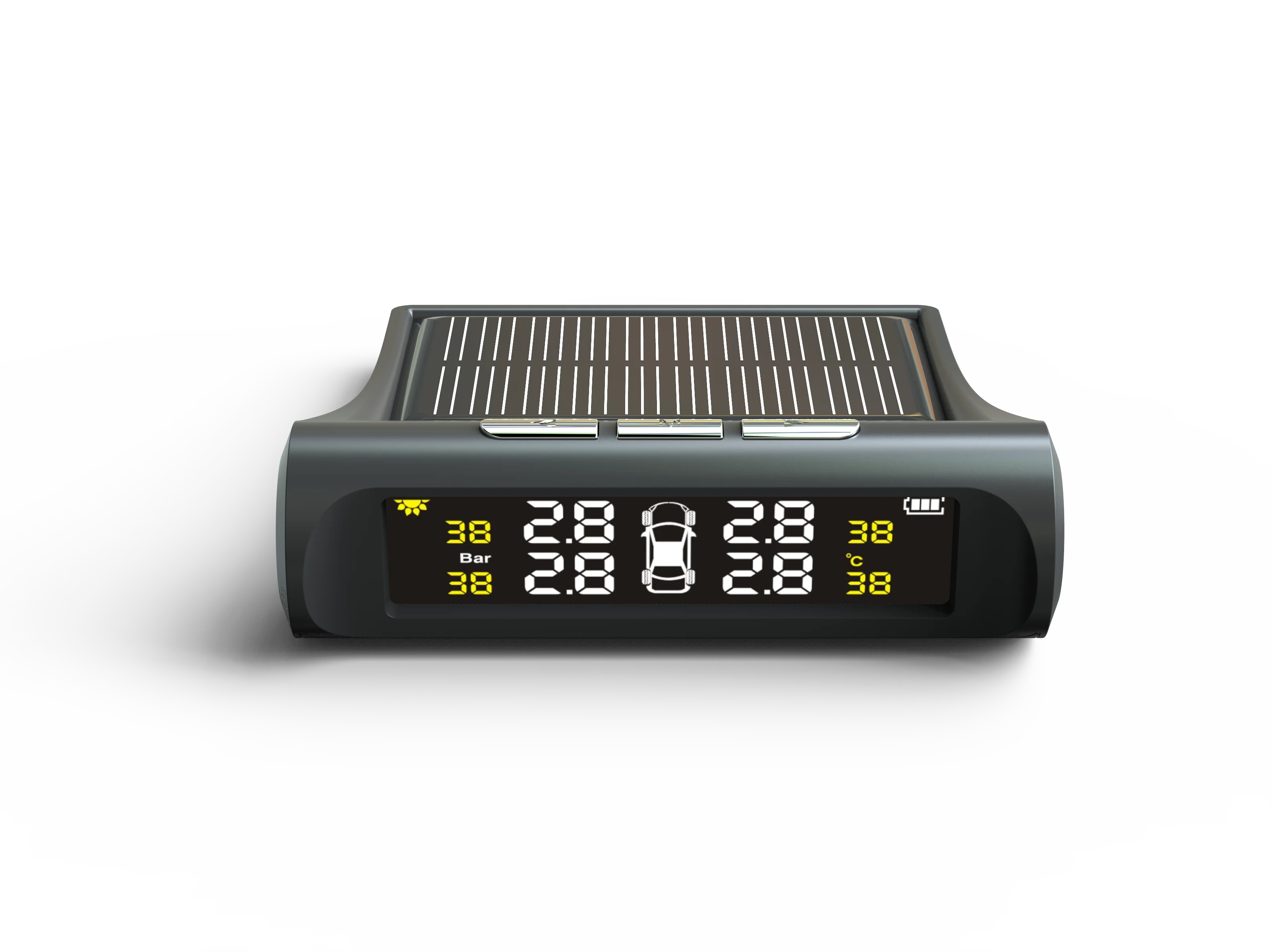 Система контроля давления в шинах TPMS на солнечных