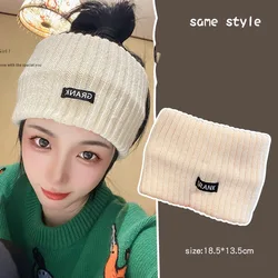 2021 new woolen yarn knitted headband girl wide-brimmed hair bundle woolen yarn multicolor elastic headscarf durag