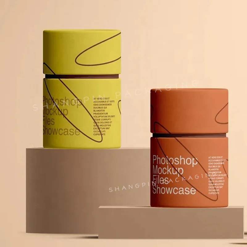 Eco friendly round Food Grade Cylinder Tube Luxury Custom Logo Cardboard Gift Tea Bag Coffee Packaging Paper Round Box