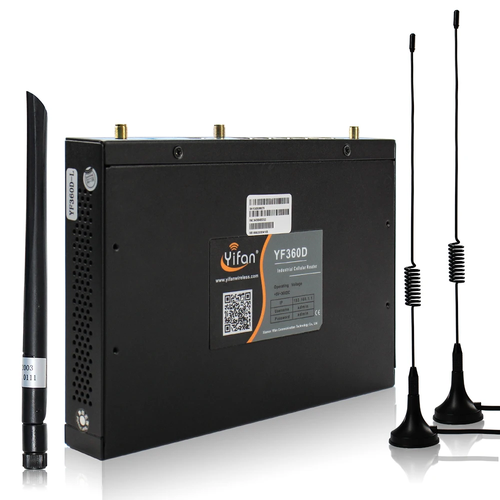 support VPN Load balance  YF360D-LL active/active 4G dual sim dual module LTE router for Kiosk/ Vehicle