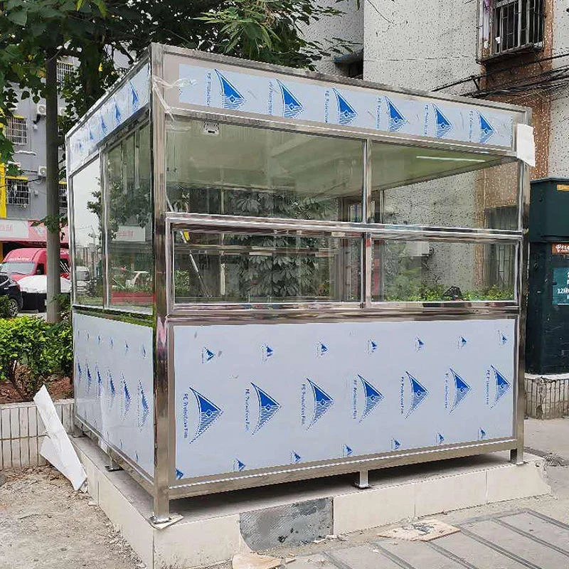 Steel Guard Room EPS Security Cabin Low cost standards foldable detachable portable temporary security kiosk cabin  for sale