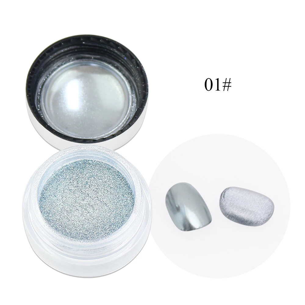 BIN new arrival 2 in 1 Cat eye Chrome Mirror Powder Aurora Color Nail Powder Aurora Powder For Nail