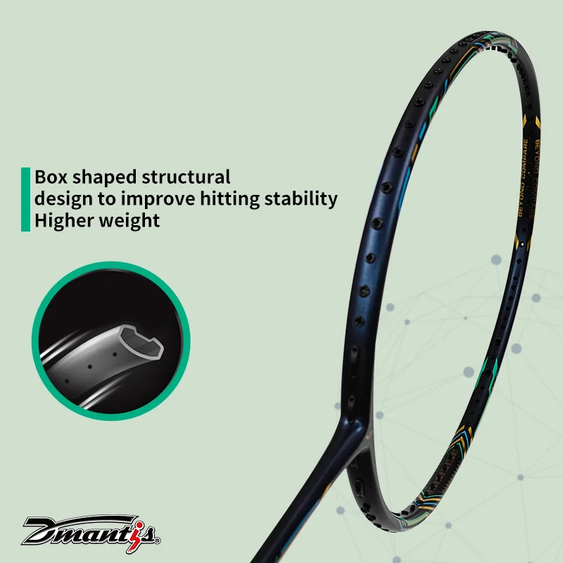 Dmantis Badminton Racket Model D200 for Professional Player for Export Carbon Fiber Badminton Racket