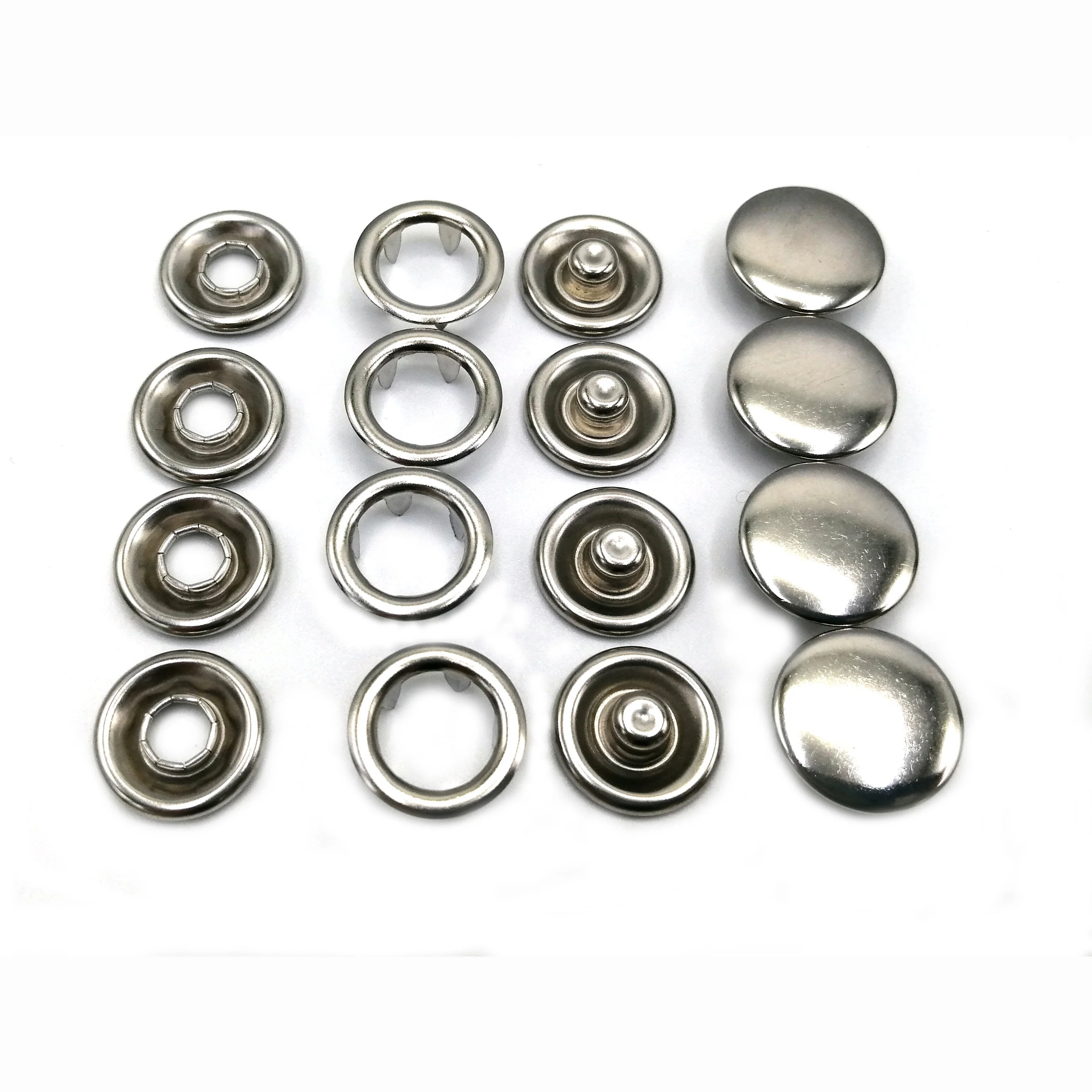 Custom Different Size Stainless steel  clothing Baby Snap Fastener for leather