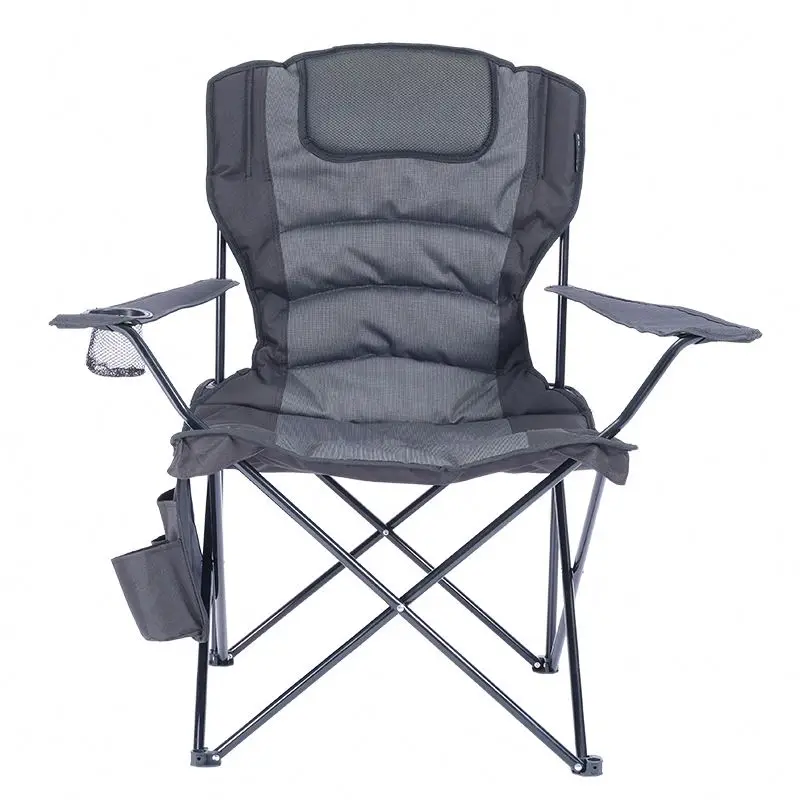 Manufacturing Vendor Hitree Outdoor Camping Chairs with Cup Holder Cooler Bag Folding Camping Outdoor Chair Lawn