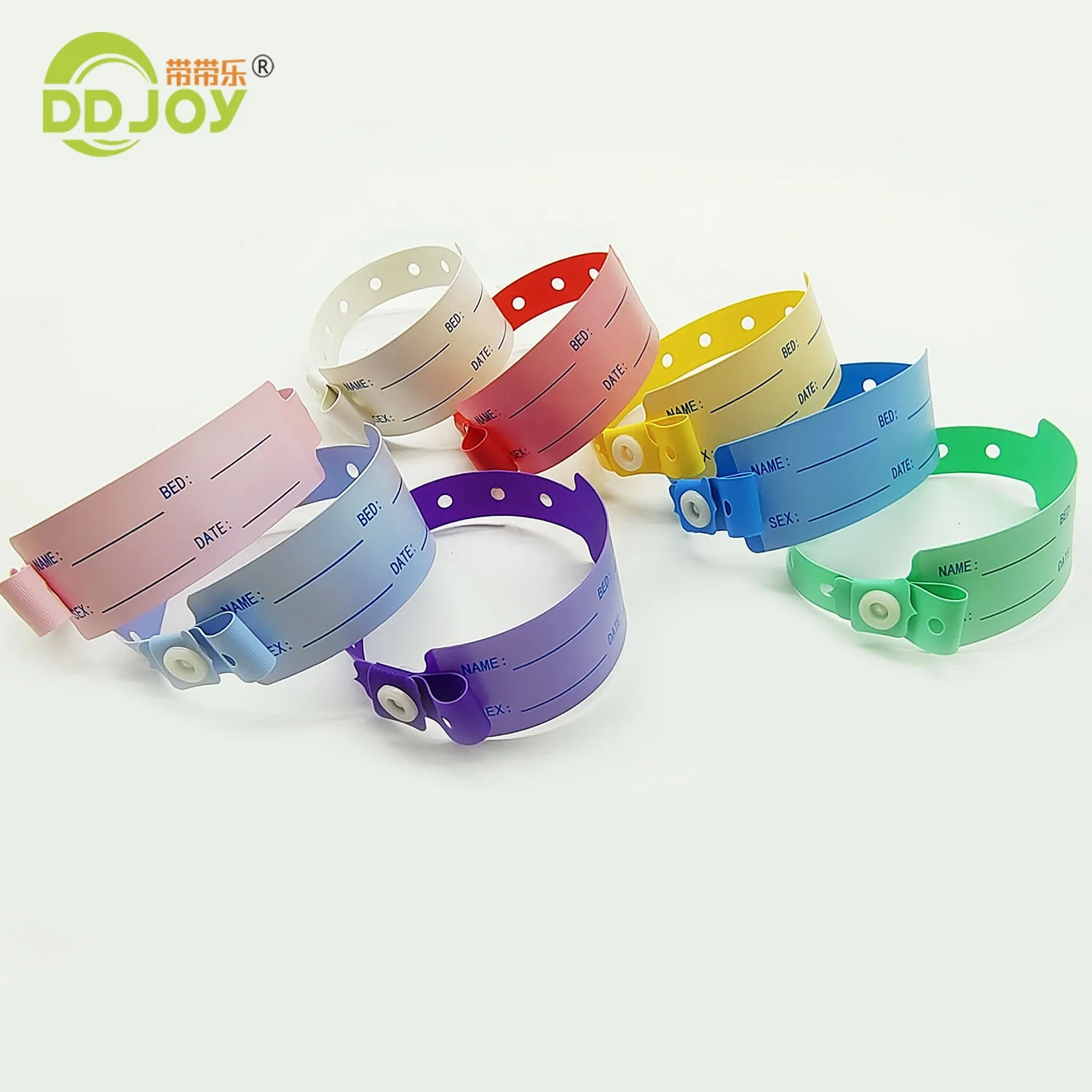 Custom Writable Plastic Vinyl Disposable Identification Medical PVC Hospital Patient ID Wristbands Bracelets