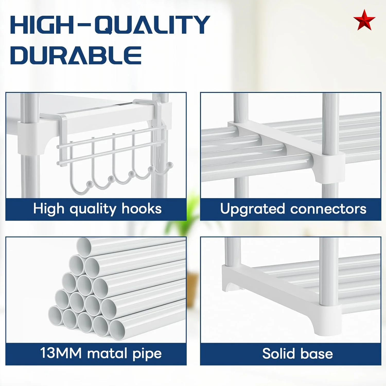 10 Tiers Shoe Rack Shoe Storage Organizer Cabinet Tower With Non-woven Fabric Cover