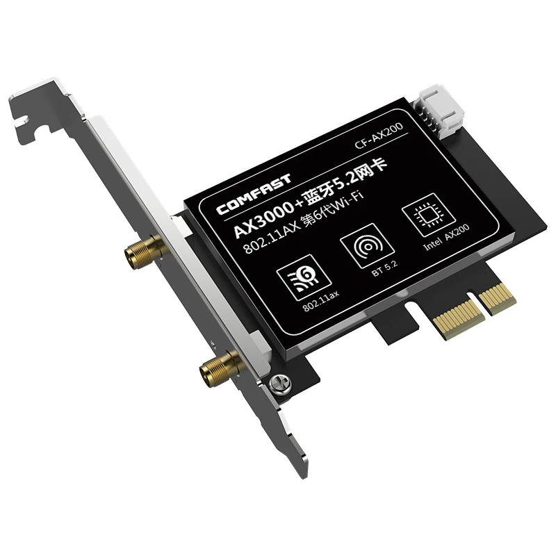 Hot sale COMFAST CF-AX200  bluetooth 5.0 pcie wifi card dual-band 80211ax dongle wifi 6 lan card