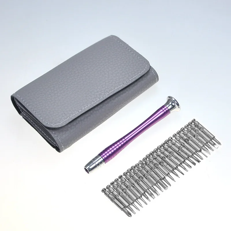 25 in 1 Mini Precision Screwdriver tool Set for PC, Glasses, Mobile Phone, Laptop, Watch in in Leather Case
