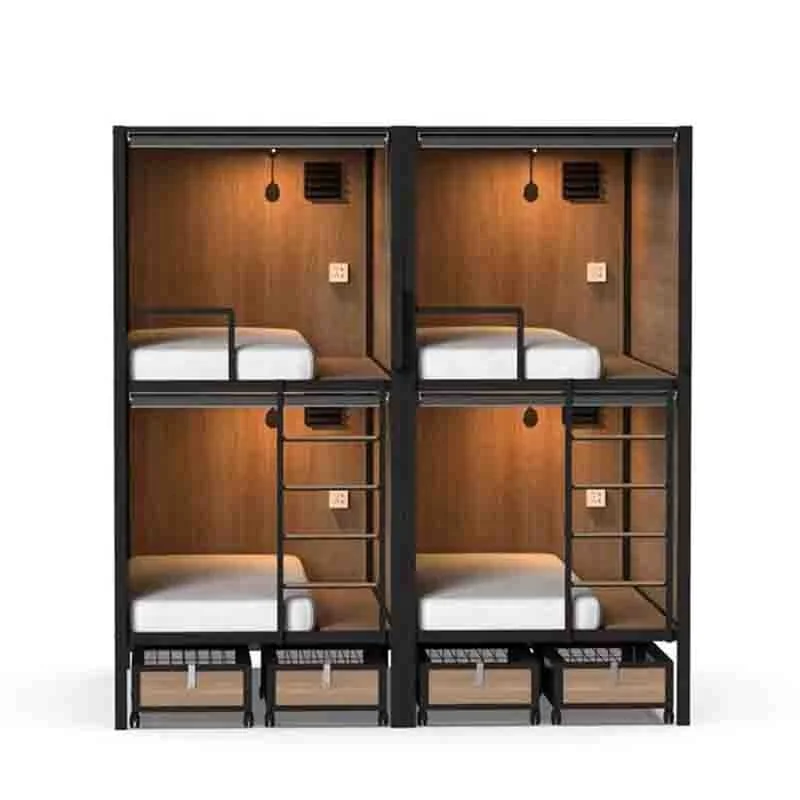 Factory direct double-layer beds are used for wooden bunk beds in hotels, dormitories, and guesthouses
