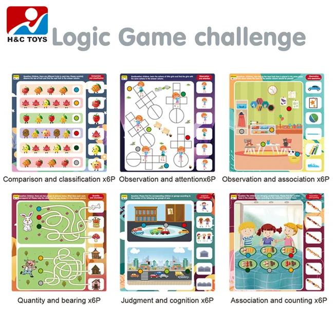 Kid logical game challenge board toy logic game educational board games for children