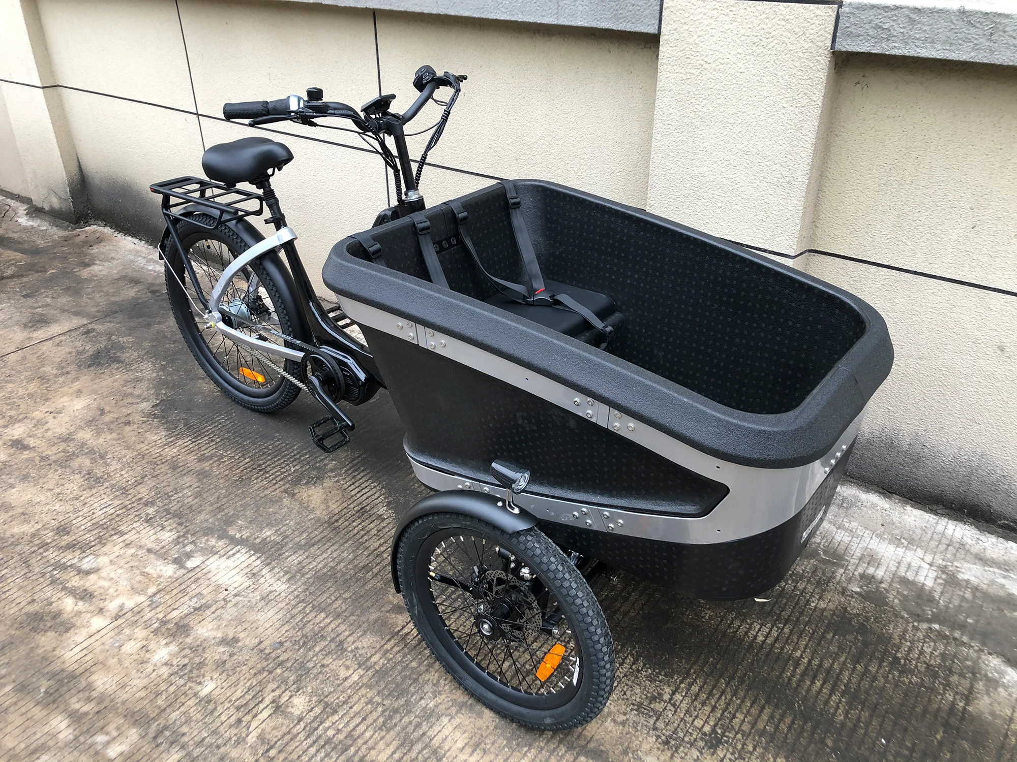 Electric bike 3 wheels cargo for bike  EU standard ebike e-cargo EPP box electric cargo bike frame for family carry kids