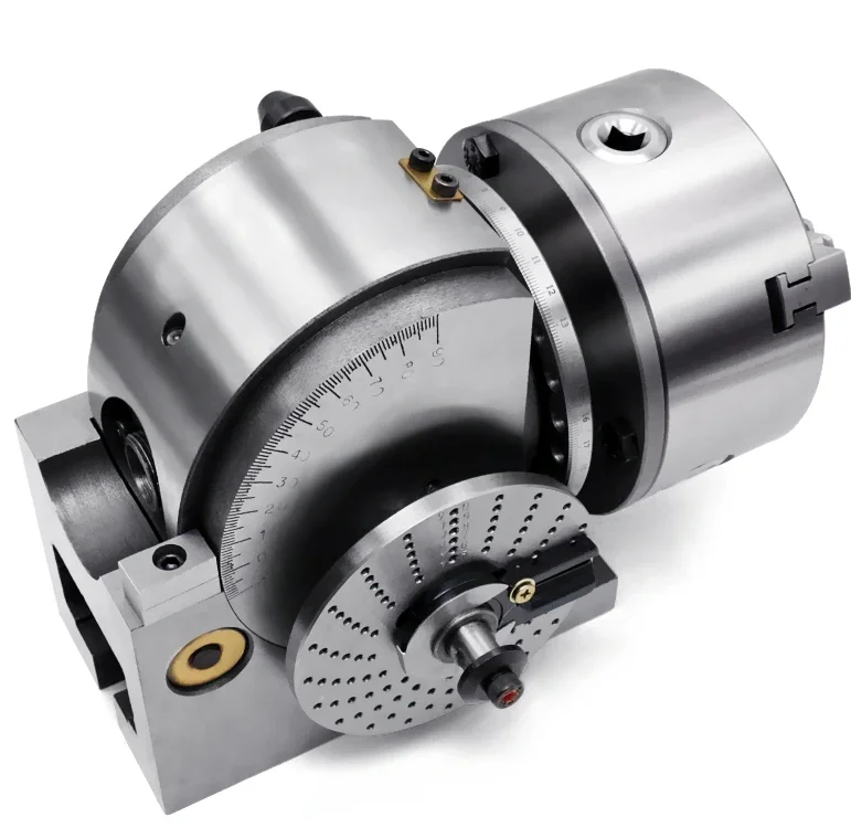 Factory Direct Sale BS-0 Vertex Vevor Universal 5 inch Height High Precision Dividing Head Set with 125mm Lathe Chuck