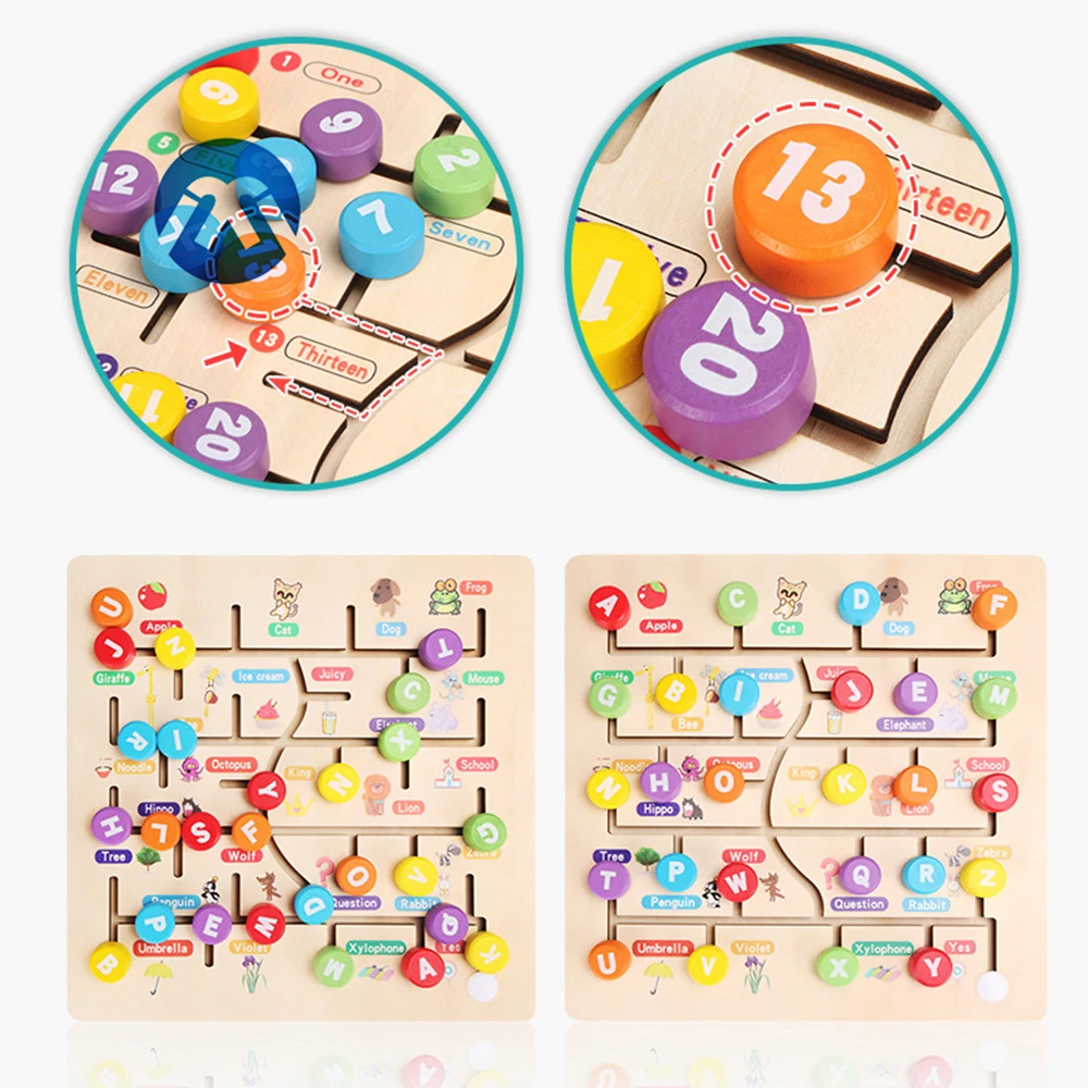 New product toy kid wooden educational toys for children letter maze