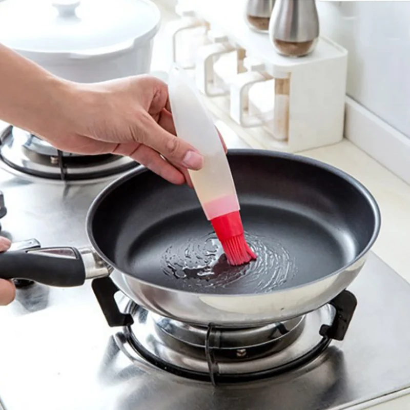 Newest High Temperature Resistant Silicone Oil Bottle Liquid Oil Brushes Pastry Kitchen Baking BBQ Brush