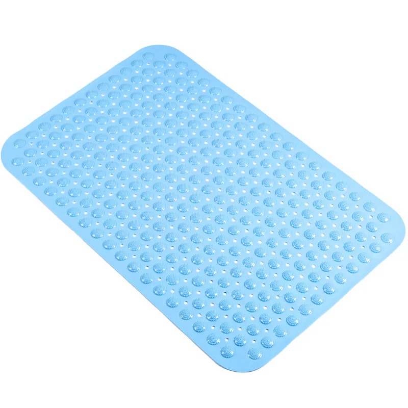 
Boutique hot-selling 36*70cm bathroom non-slip mat PVC shower mat large hole quick drainage solid color bathtub carpet 