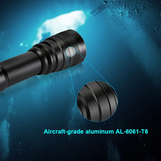 New Professional Diving Flashlight Powerful 1000 lumen LED Diving Light Safety Lights Waterproof Underwater Torch