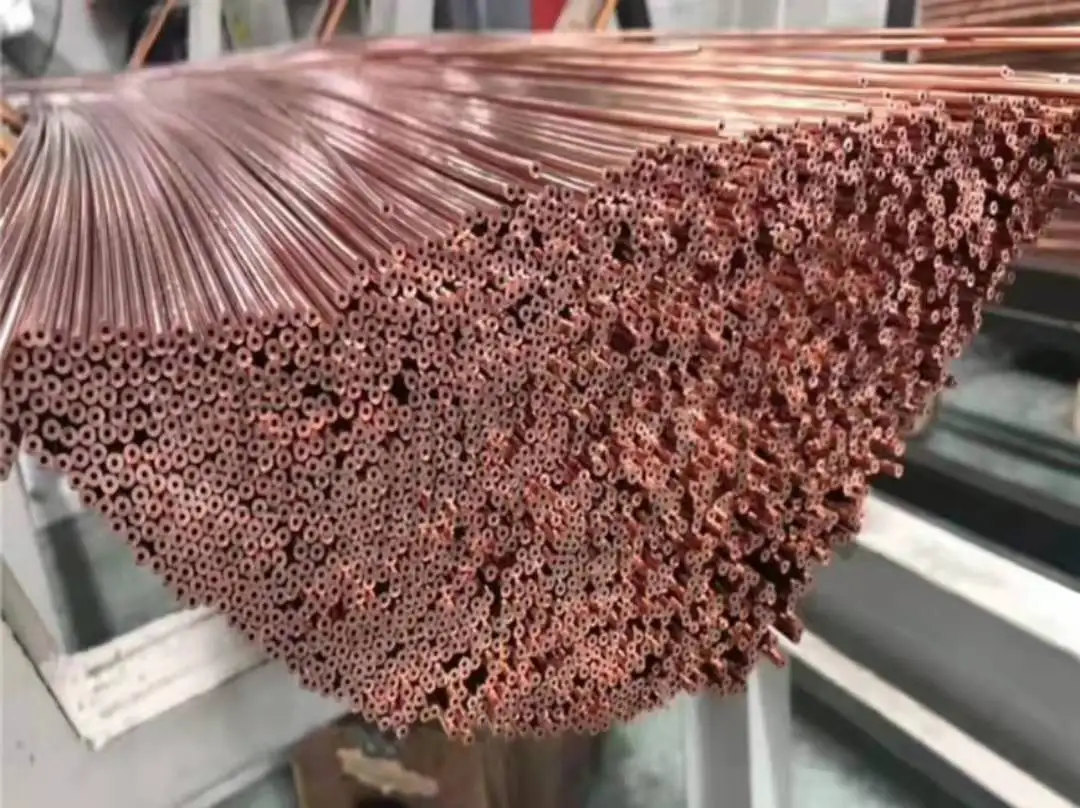 AISI   C12200  hollow Capillary Copper Coil Tube  Pipe brass tube copper pipe for refrigeration fields