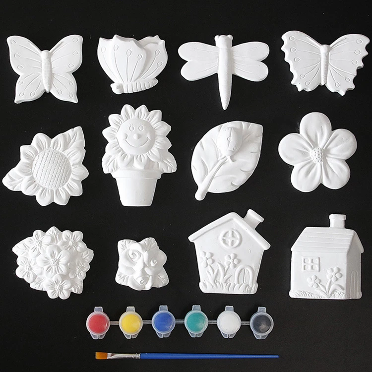 Wholesale kids diy painting sets paint gypsum doll for DIY