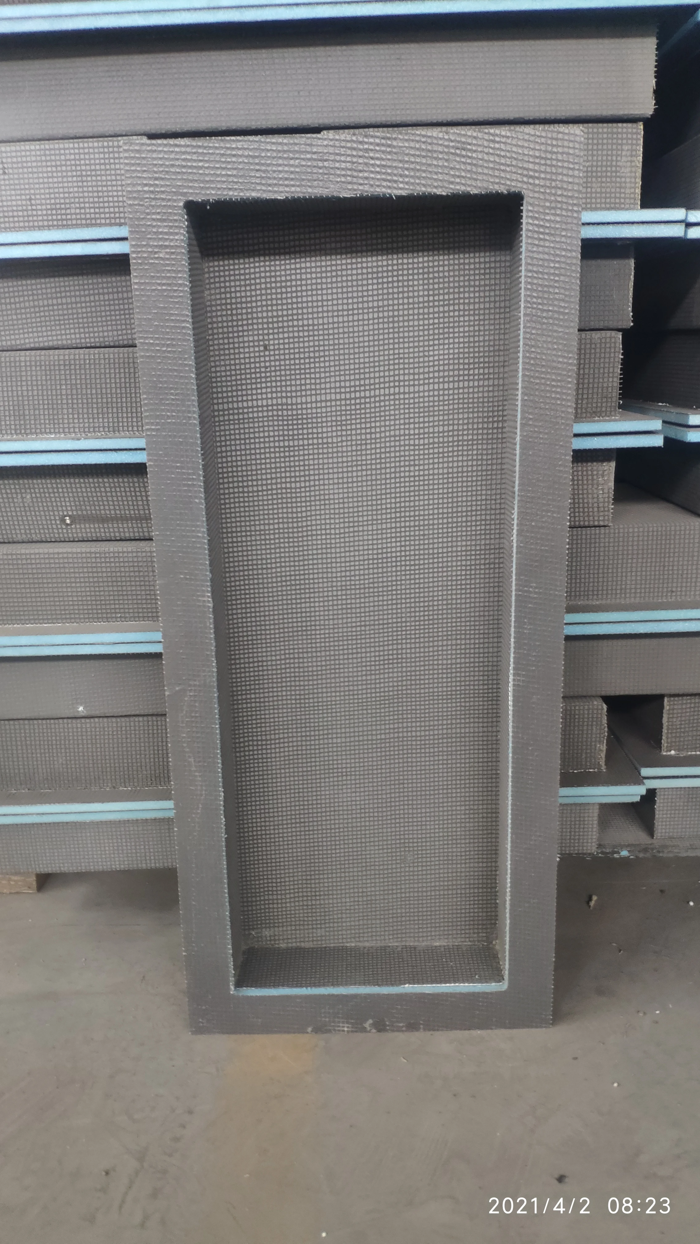 CFC HCFC Free Bathroom recessed XPS Shower Niche with cement mortar and fiberglass 16*16 inch with flange without shelf