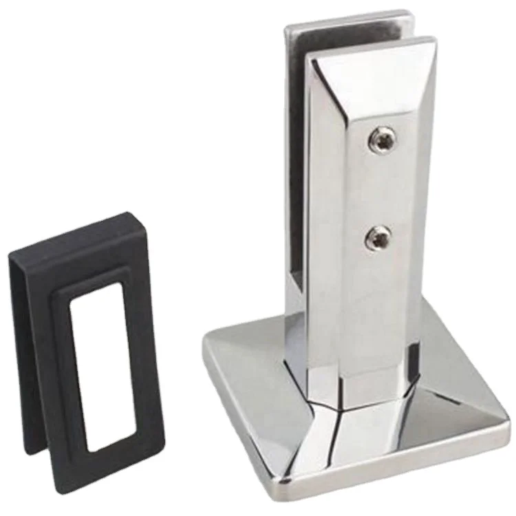 Stainless steel 2205 floor mounted satin glass spigots for stair balustrade fence 8-15mm glass