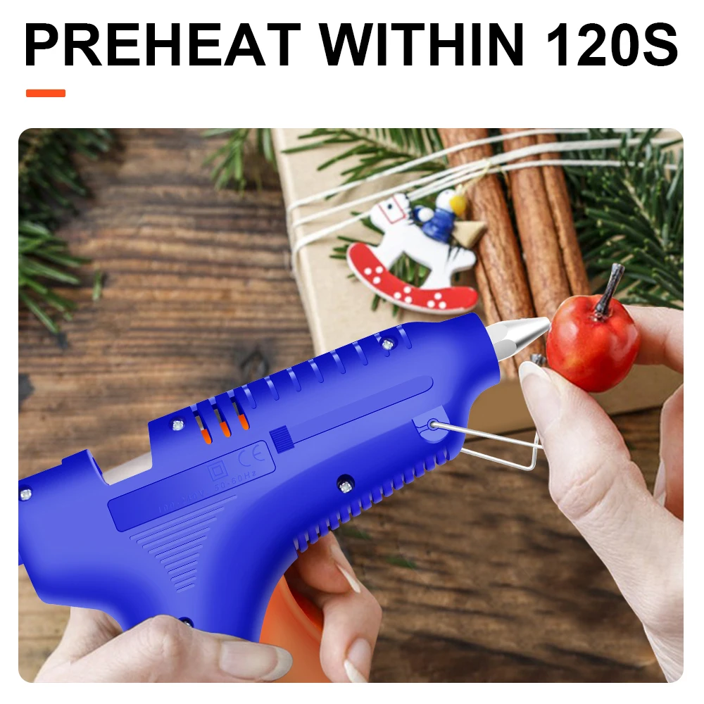 Fast Preheating Hot Melt High Temp Power 80 Watts Hot Melt Glue Gun for DIY,Home Repairing,Arts and Crafts
