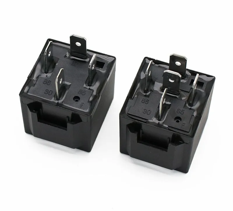 High quality integrated circuits automobile air black waterproof conditioning relay 12V 24V 4pin 5pin 4P 5P 40A relay module