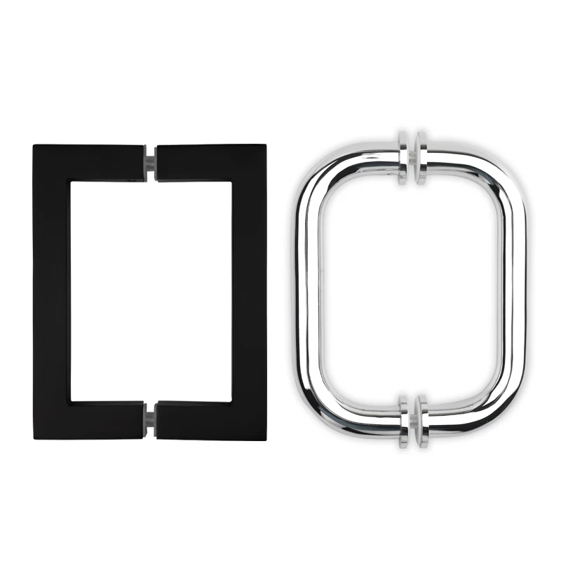 Shower Hardware America CRL Series Door Handle Brass Chrome Round Tube Square Tube Pull Handle