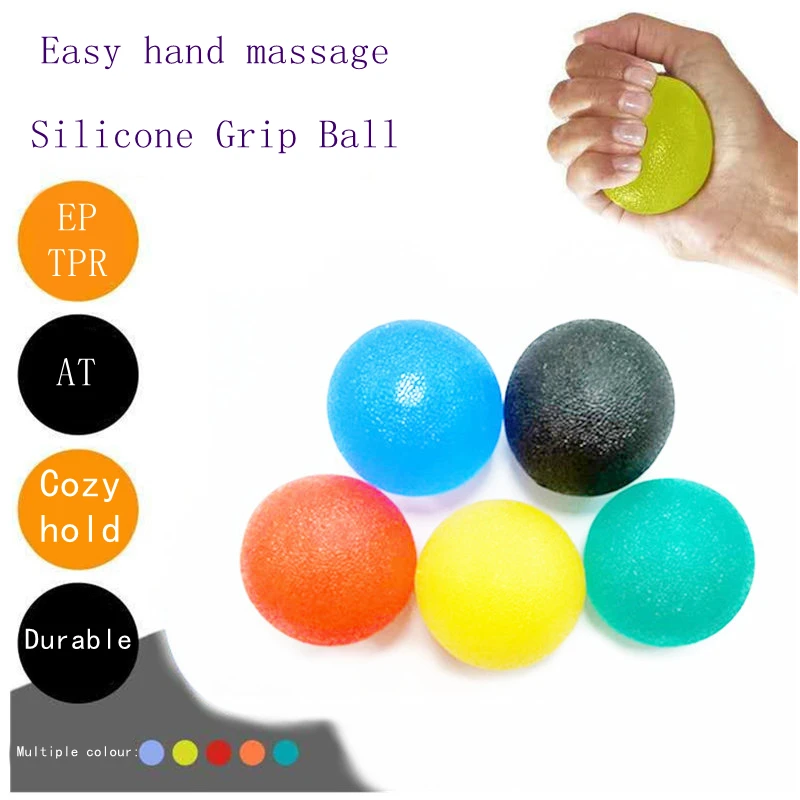 Hot sell Tpr Fingers Environment Silicone Grip Soft Ball Power Exercise Grip Hand Strength Stress Ball