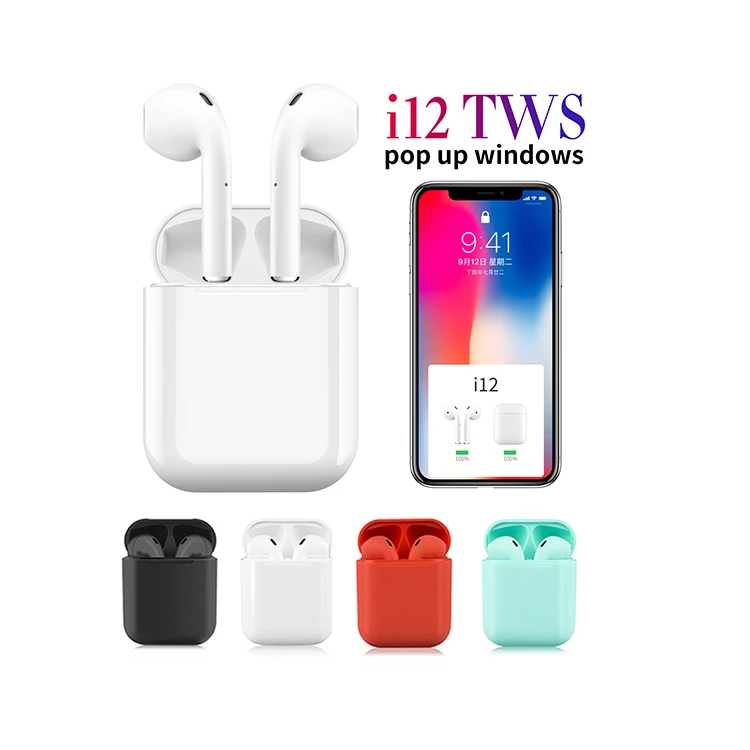 
Most Popular Electronics in 2020 Macaron Earbuds i12 TWS with True Stereo Music 